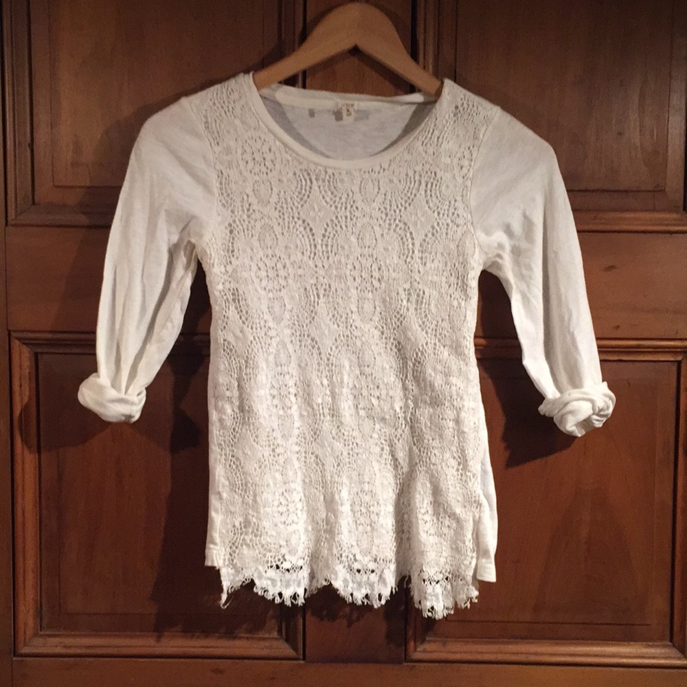 White Lace Jcrew Top